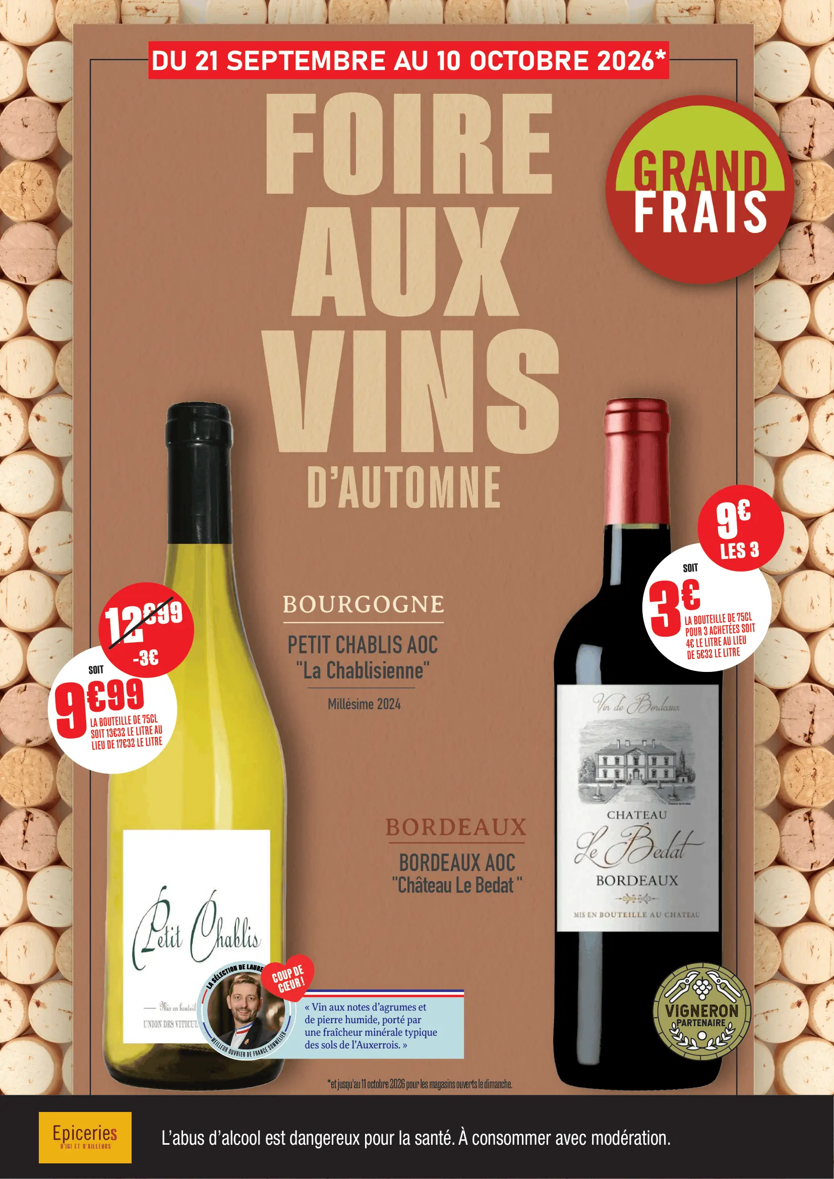 Flyer pour la foire au vin automne 2026