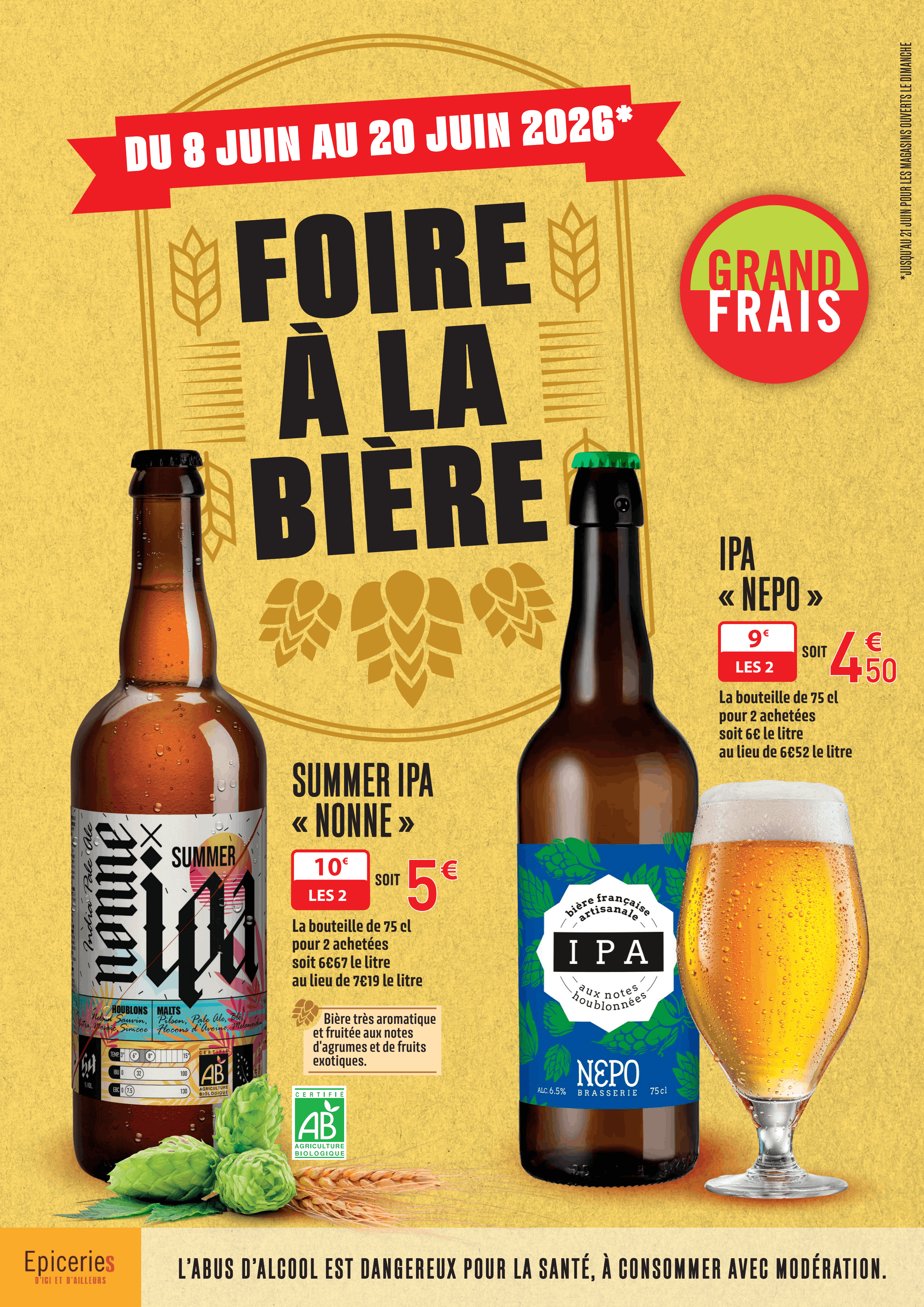 Flyer pour la foire à la bière 2026