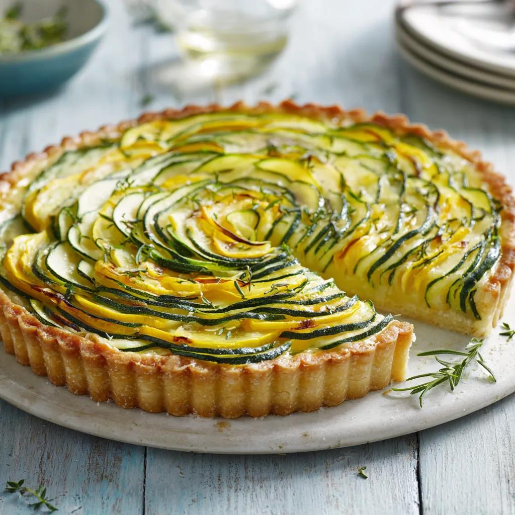 Tarte spirale aux courgettes