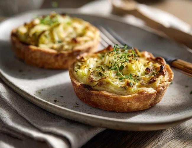 Tartelette aux poireaux