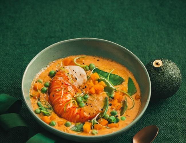 Curry de langouste aux petits légumes