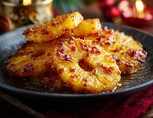 Ananas poêlé au gingembre