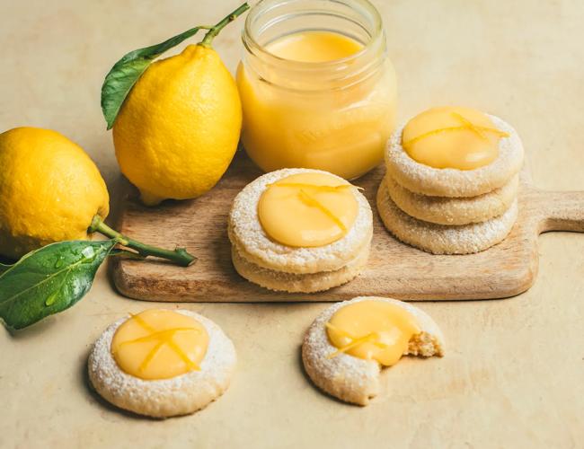 Thumbprint cookies au citron