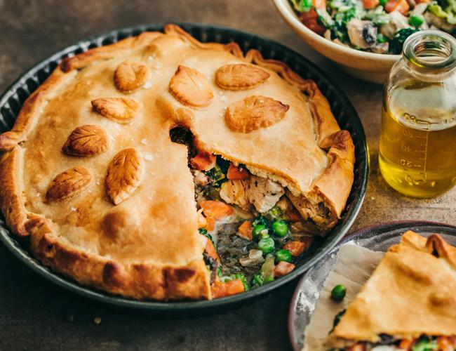 Tourte à la volaille et aux petits légumes