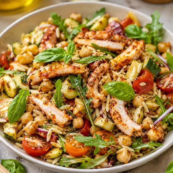 Salade d'orzo au poulpe