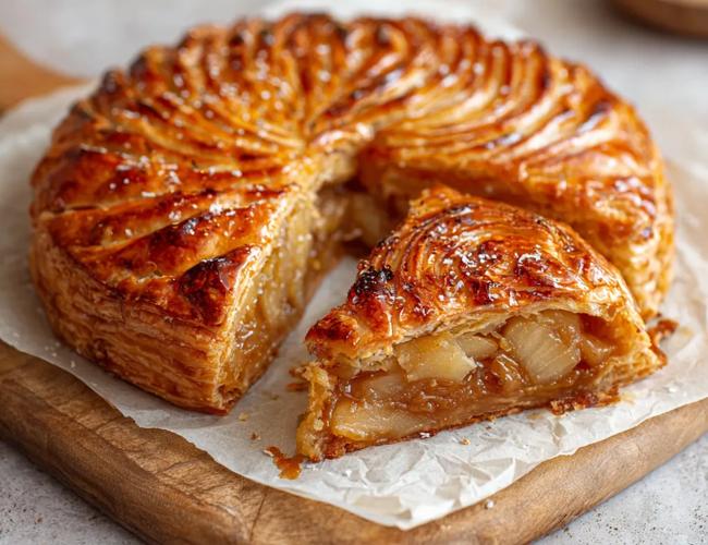 Galette caramel beurre salé et pommes fondantes