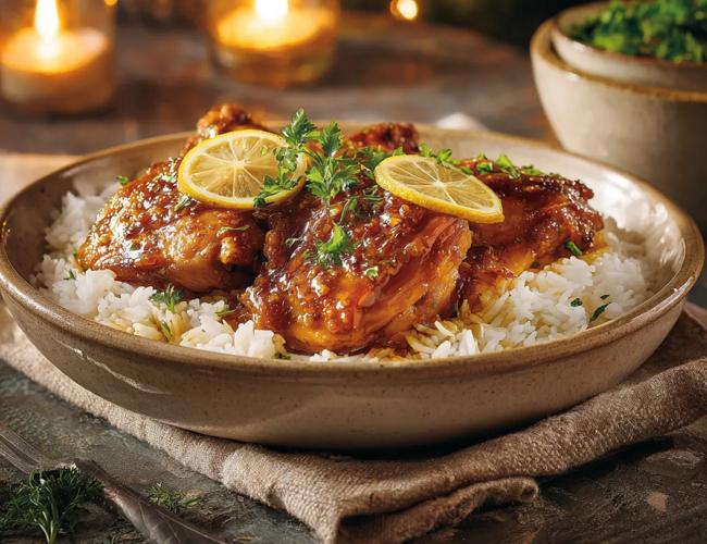 Poulet citronné au gingembre et soja