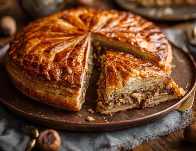 Galette noisette et praliné croustillant