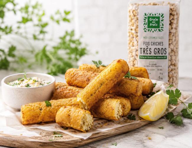 Bâtonnets de pois chiches croustillants