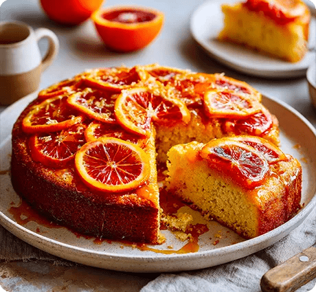 Gâteau moelleux à l’orange sanguine