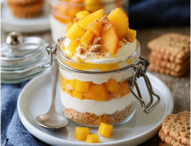 Bocaux façon cheesecake aux fruits d'été