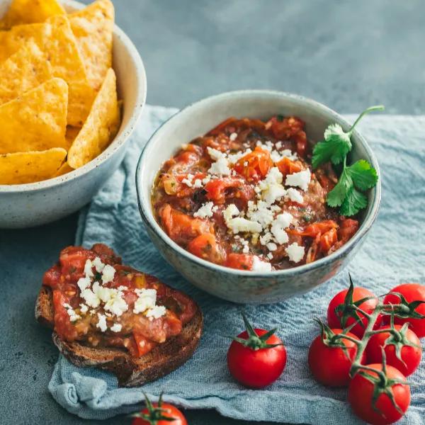 Dip de tomates cerises rôties à la feta