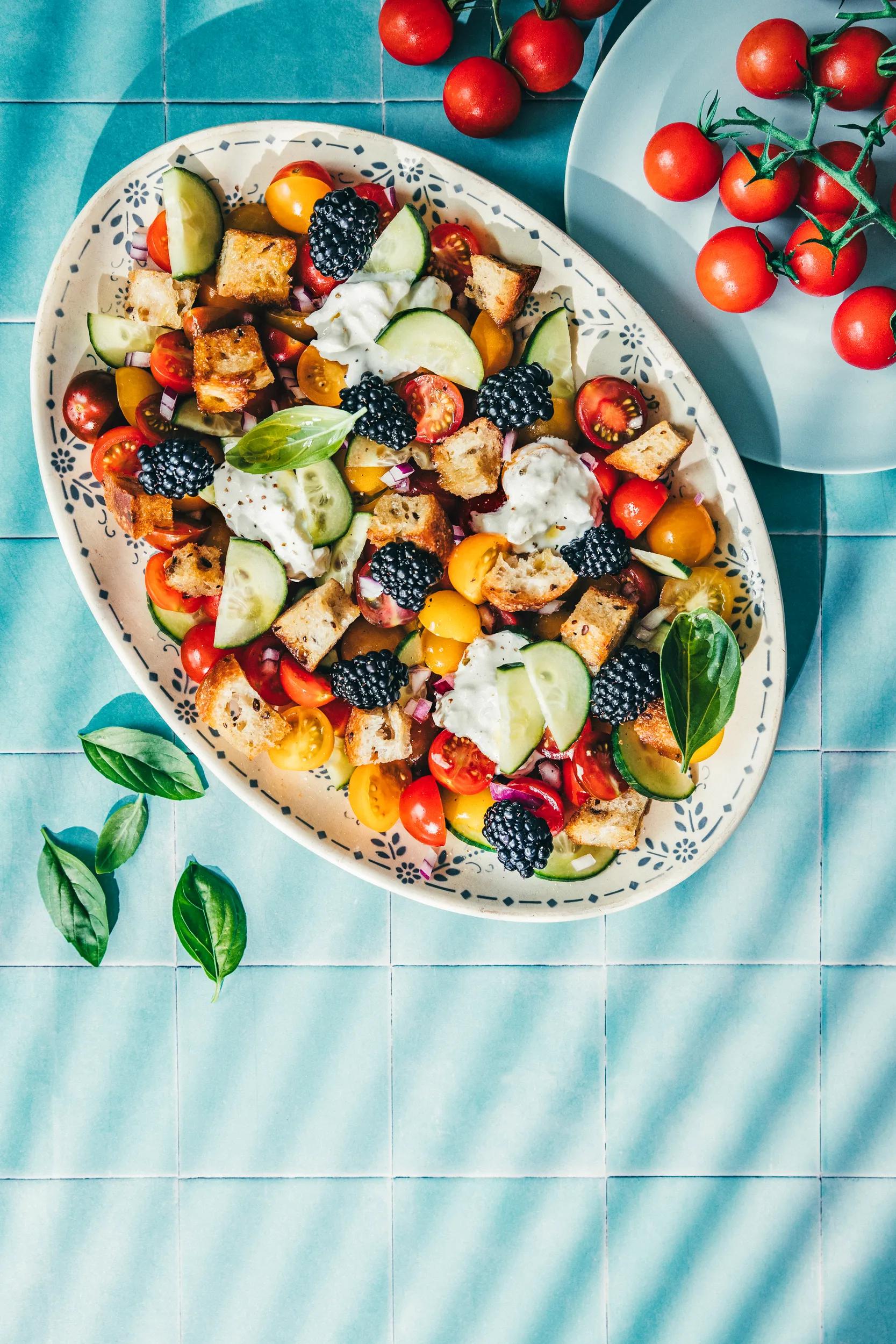 Panzanella aux mûres