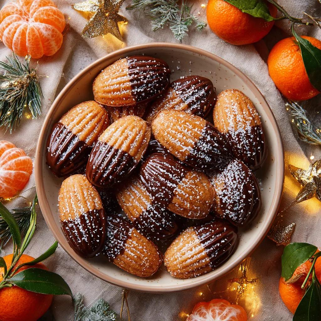Madeleines au chocolat et clémentines